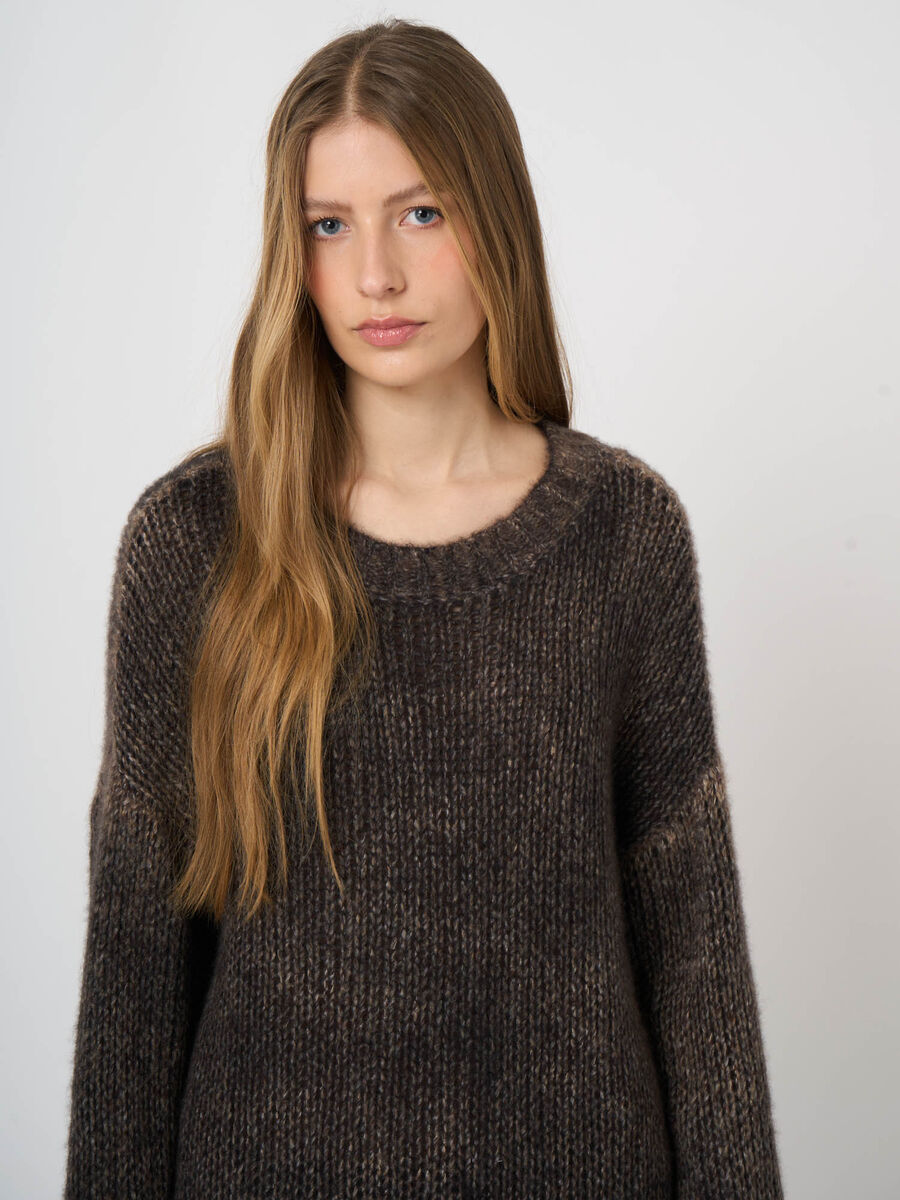 Ultra-Light Cashmere-Silk Sweater with Textured Print image number 5