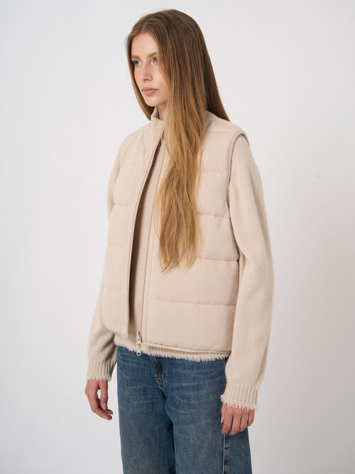 Reversible Cashmere-Wool Down Vest