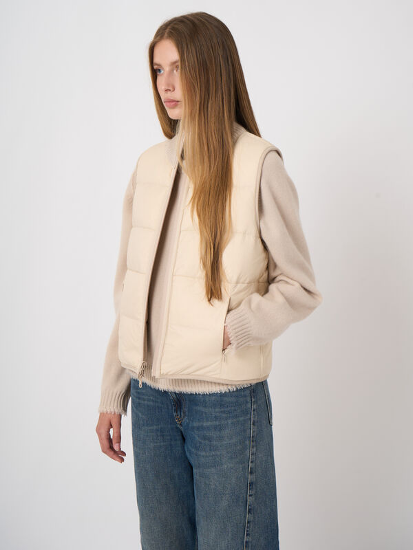 Reversible Cashmere-Wool Down Vest image number 3