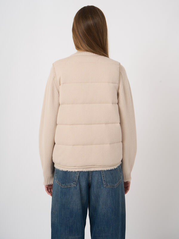 Reversible Cashmere-Wool Down Vest image number 5