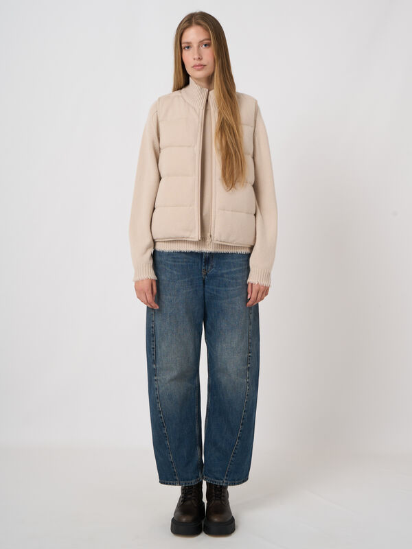 Reversible Cashmere-Wool Down Vest image number 6