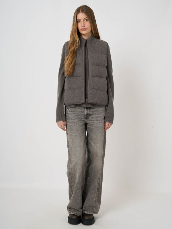 Keerbaar kasjmier-wol donsgilet image number 9
