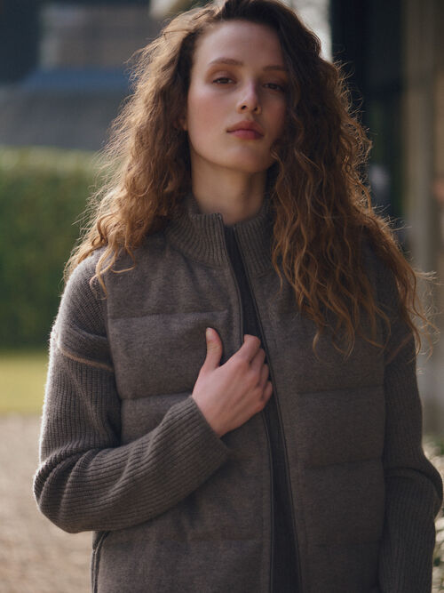 Reversible Cashmere-Wool Down Vest