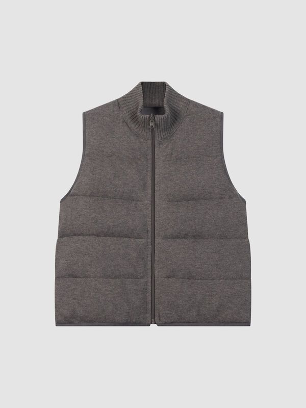 Keerbaar kasjmier-wol donsgilet image number 2