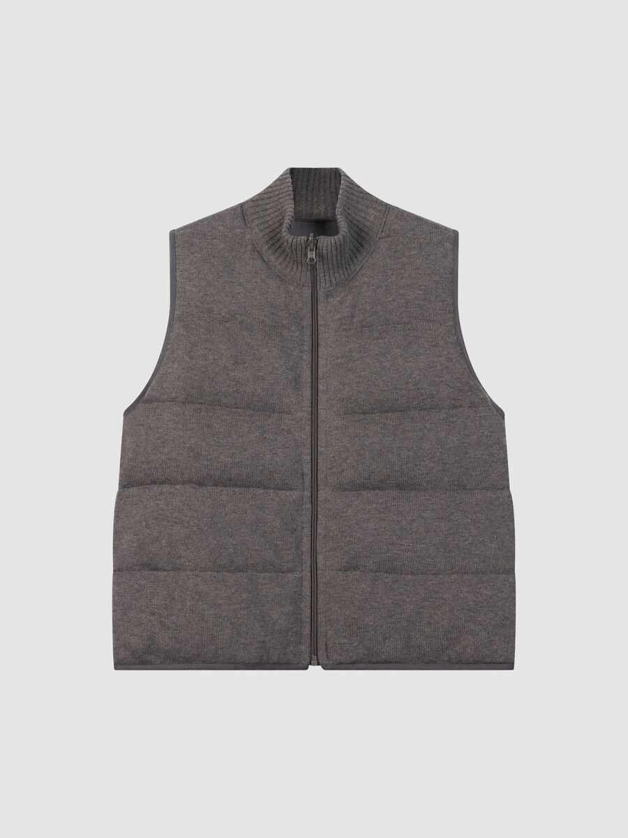 Reversible Cashmere-Wool Down Vest image number 8