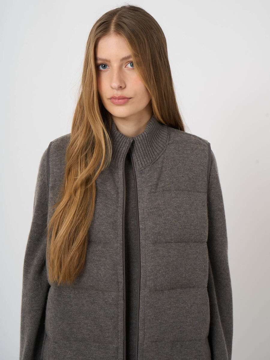 Reversible Cashmere-Wool Down Vest image number 3