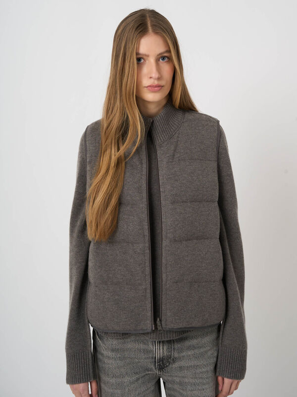 Keerbaar kasjmier-wol donsgilet image number 4