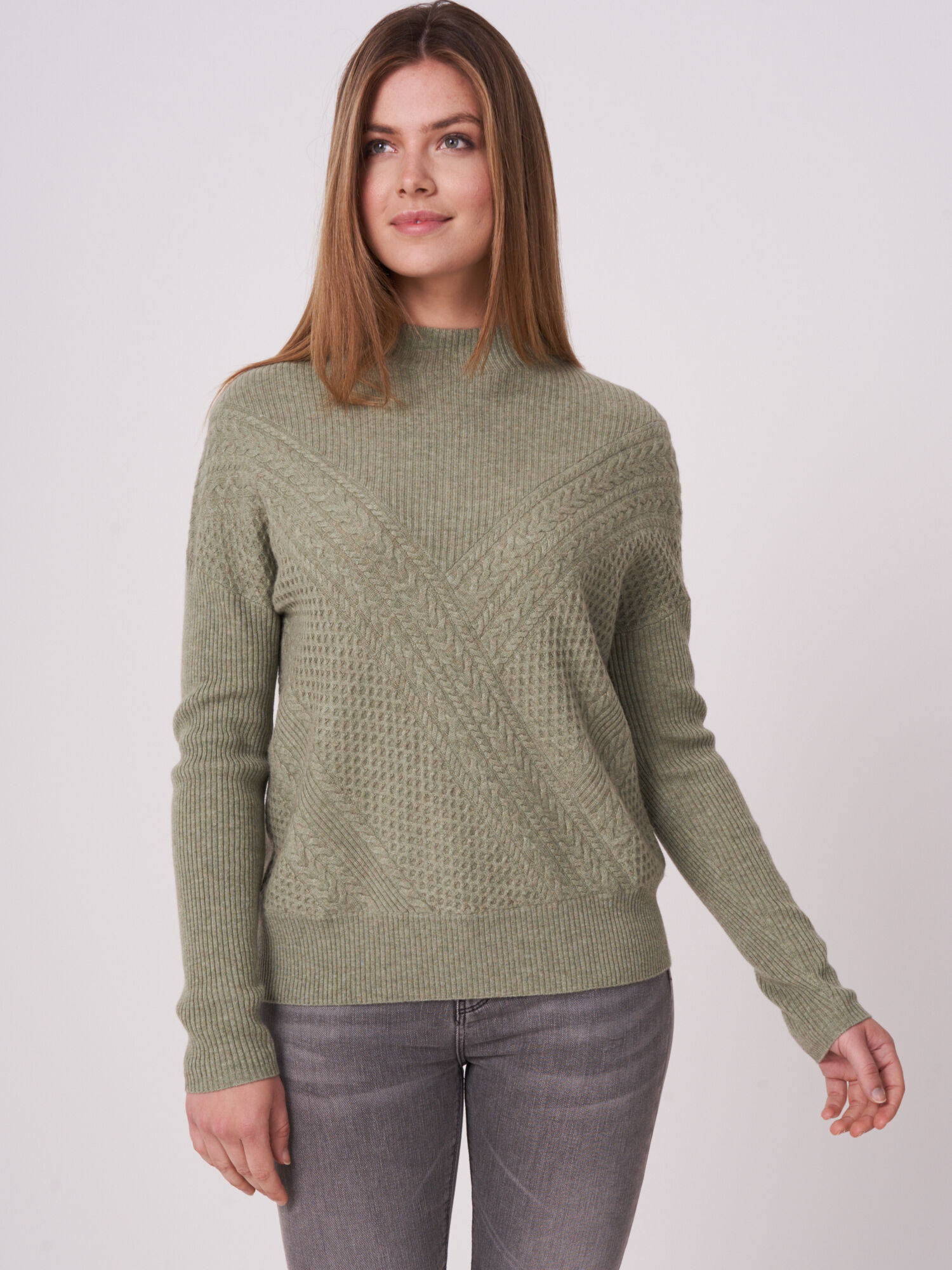 Cashmere and wool-blend sweater