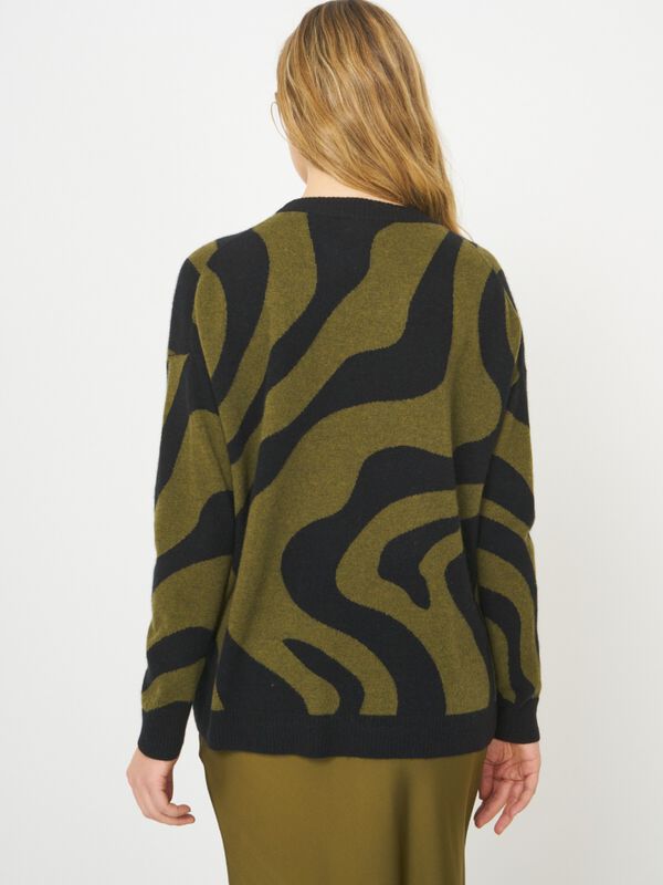 Pull intarsia en cachemire mélangé image number 1