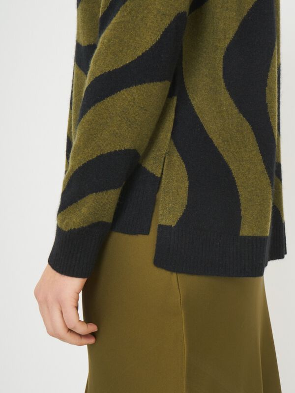Pull intarsia en cachemire mélangé image number 2