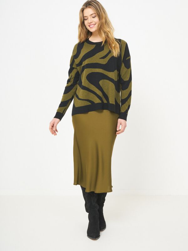 Pull intarsia en cachemire mélangé image number 3