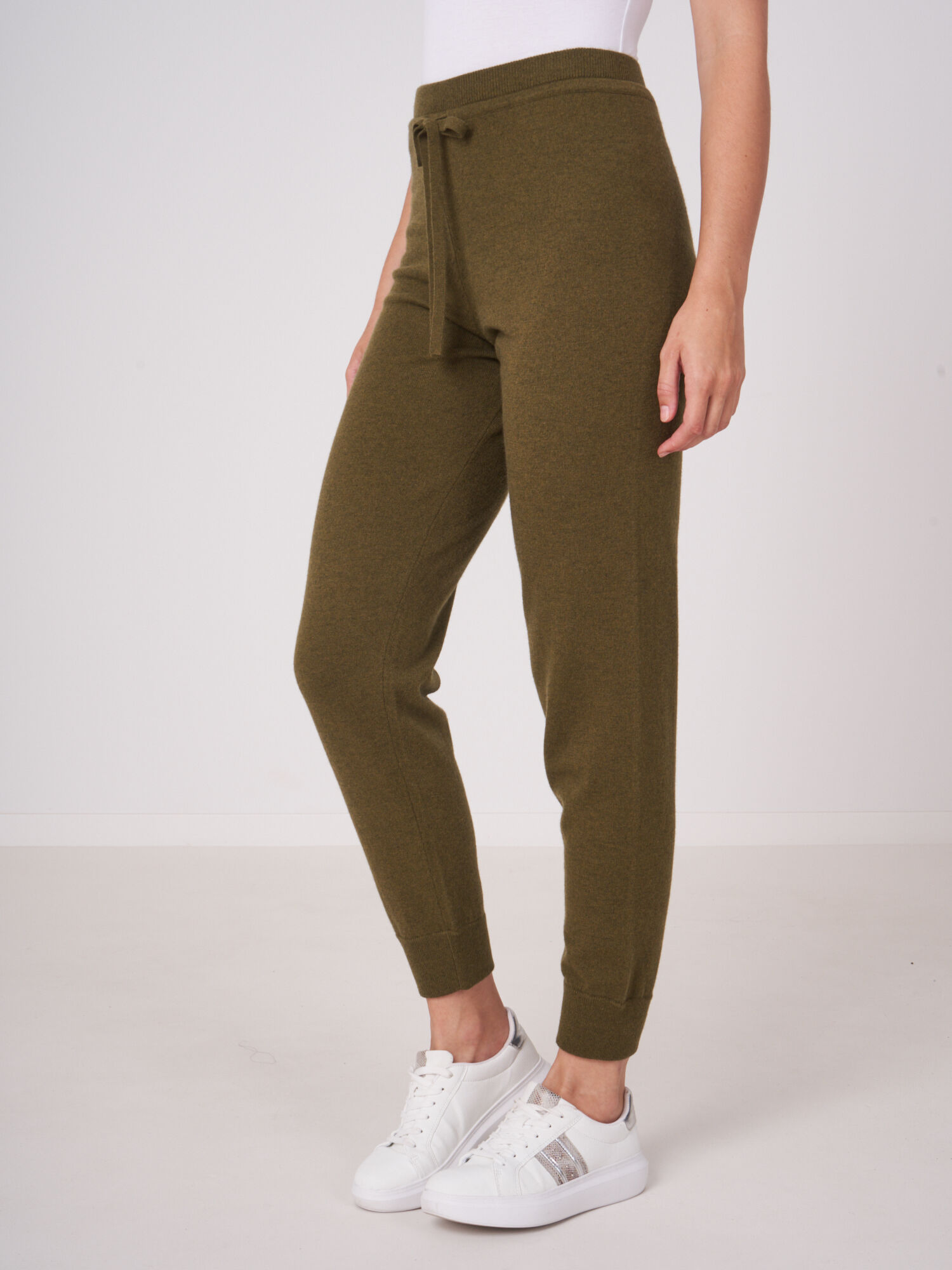 Knitted jogging cashmere blend lounge pants