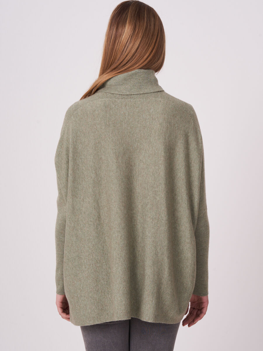 Poncho sweater with turtleneck image number 1
