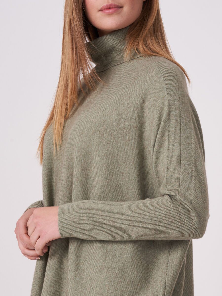 Poncho sweater with turtleneck image number 2