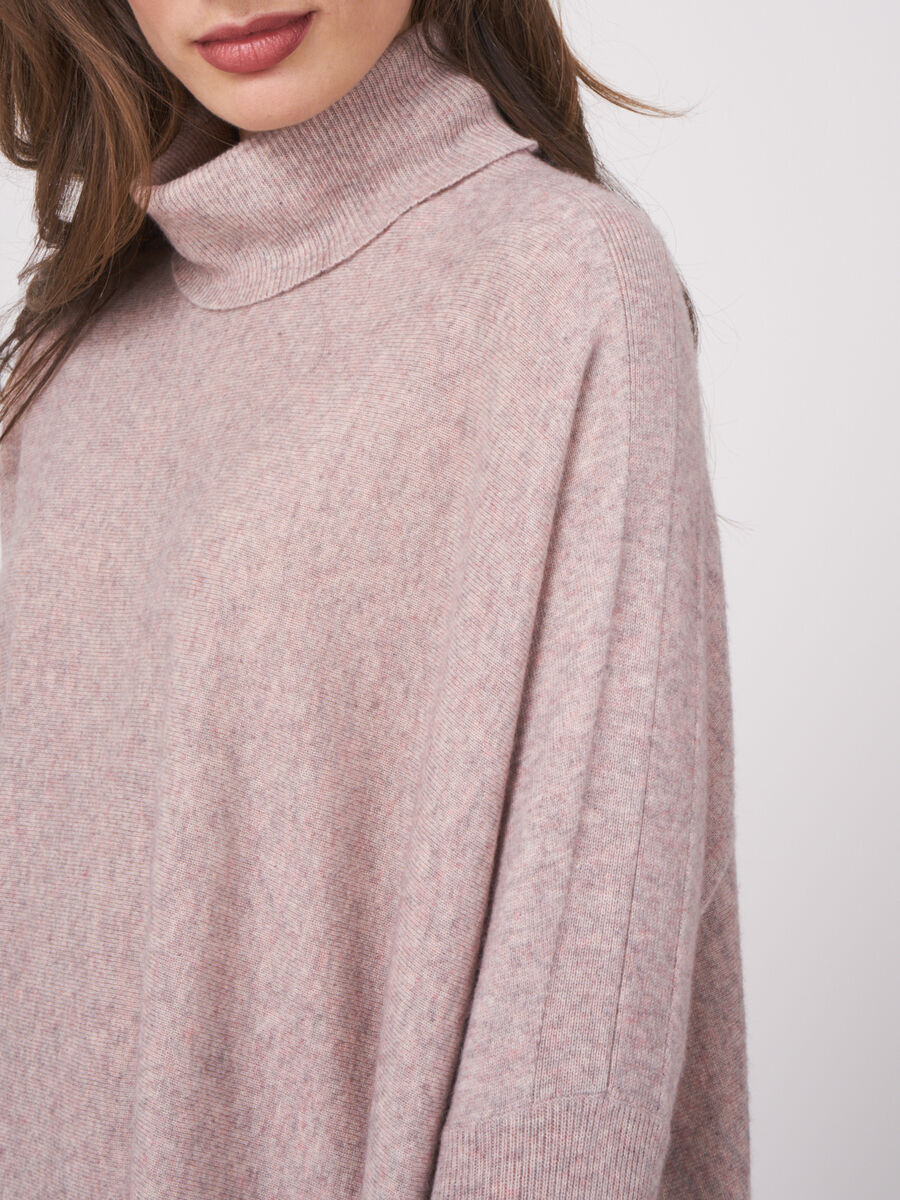 Poncho sweater with turtleneck image number 2