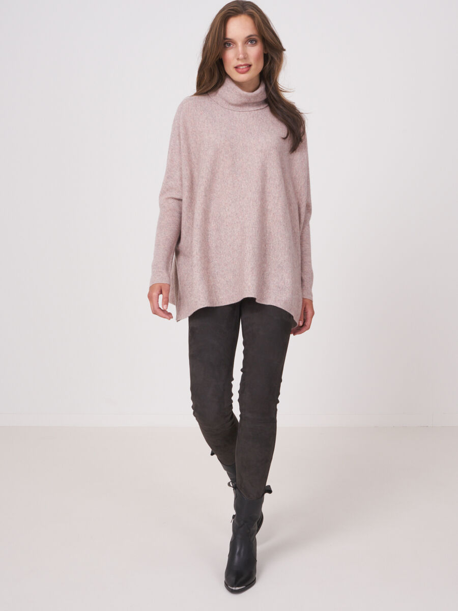 Poncho sweater with turtleneck image number 3