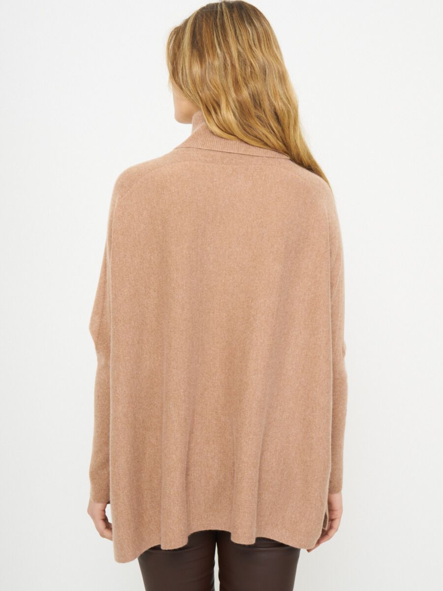 Poncho sweater with turtleneck image number 1
