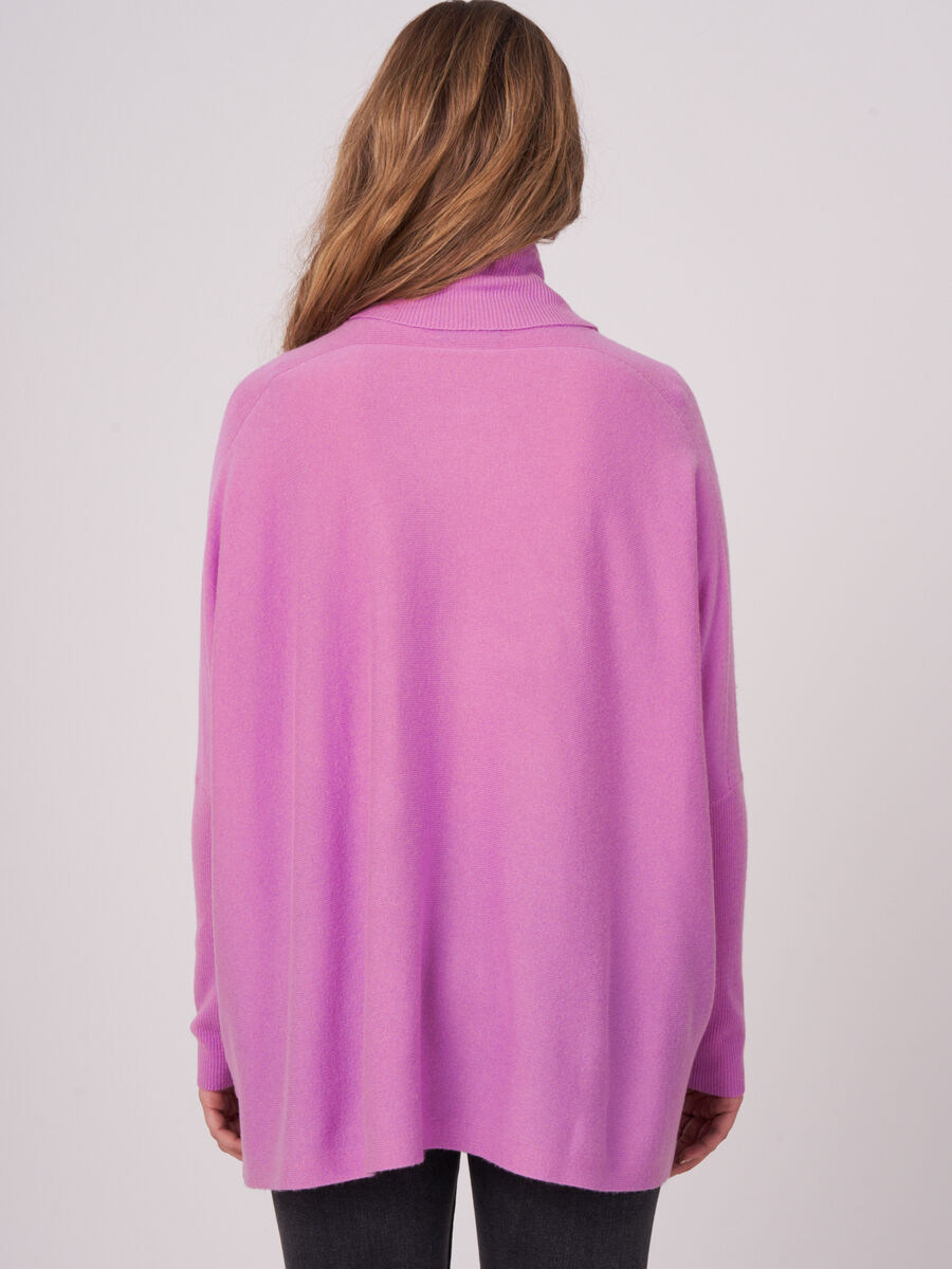 Poncho sweater with turtleneck image number 1