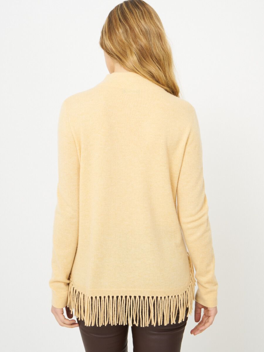 Strickpulli mit rundem Fransensaum image number 1