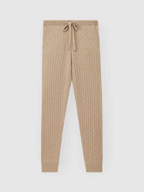 Cable knit pants