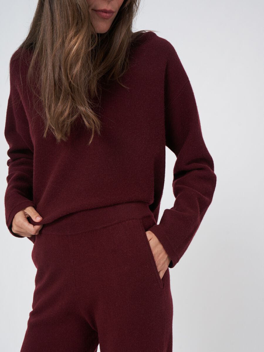 Wide leg knitted pants image number 15