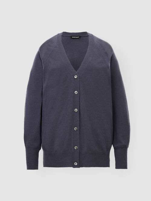 V-hals vest met knopen en pofmouwen