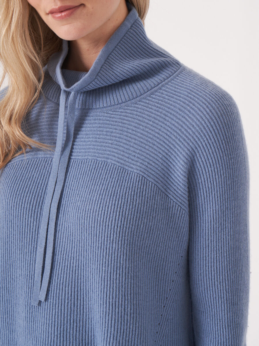 A-lijn gebreide trui met opstaande kraag image number 2