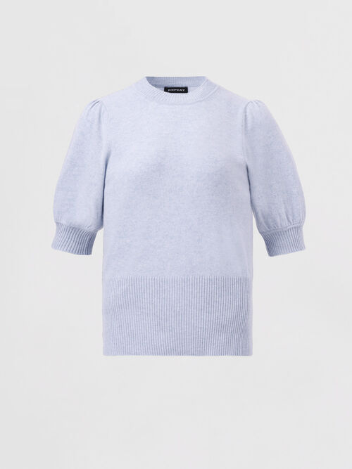 Kurzarm-Pullover aus Kaschmir-Seidenmischung