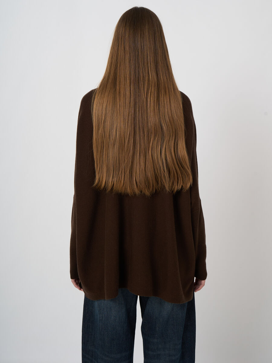 Oversized-Kaschmirmix-Pullover mit Stehkragen image number 4