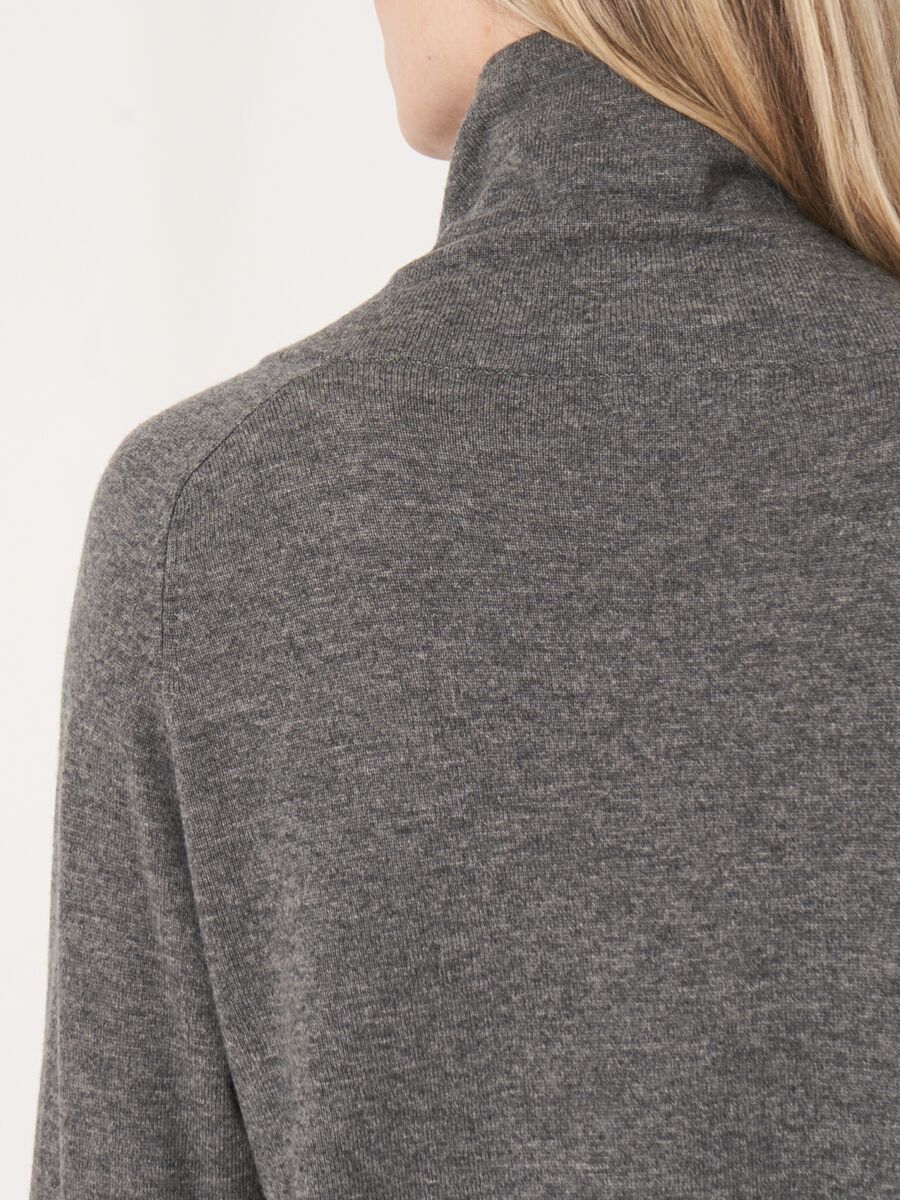 Asymmetrisch vest  met franje van cashmere-mix image number 3