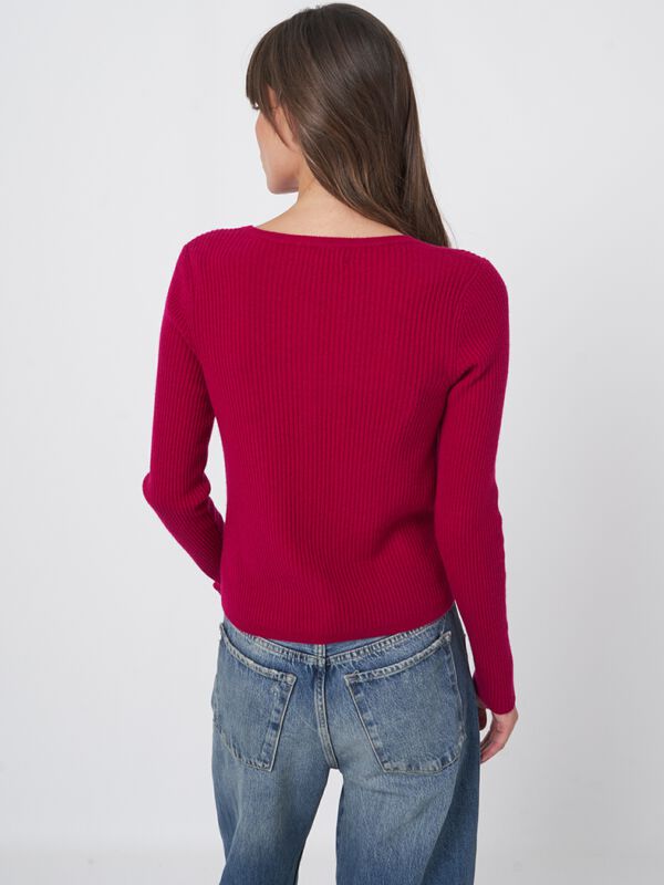 gerippter Strickjacke aus Kaschmir-Mischung image number 5