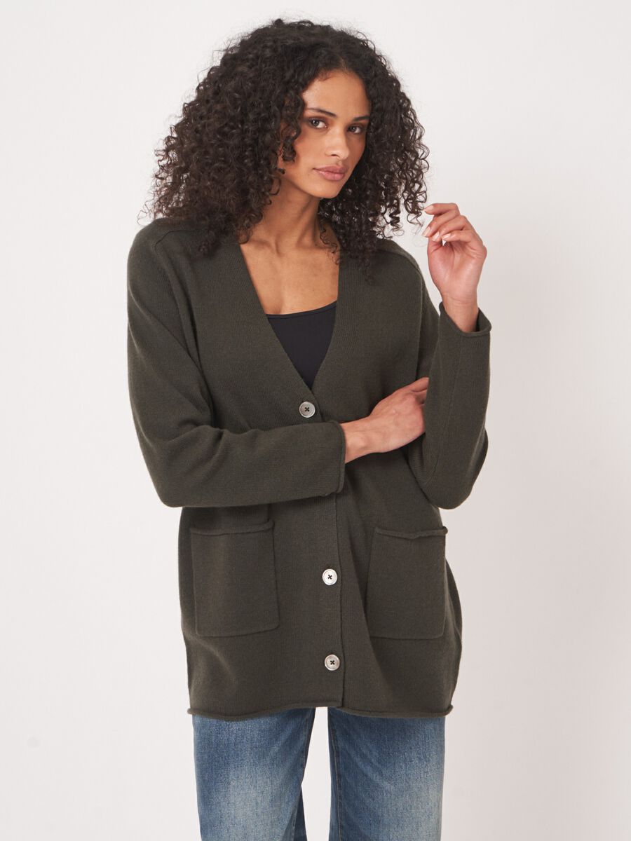 Oversized-Cardigan aus Kaschmir-Mix mit Taschen image number 0