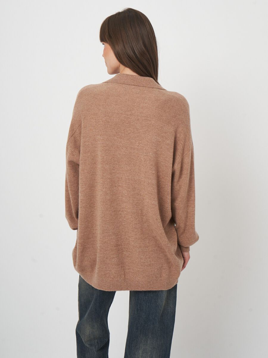 Pull col polo oversize — maille fine & douceur repeat image number 3