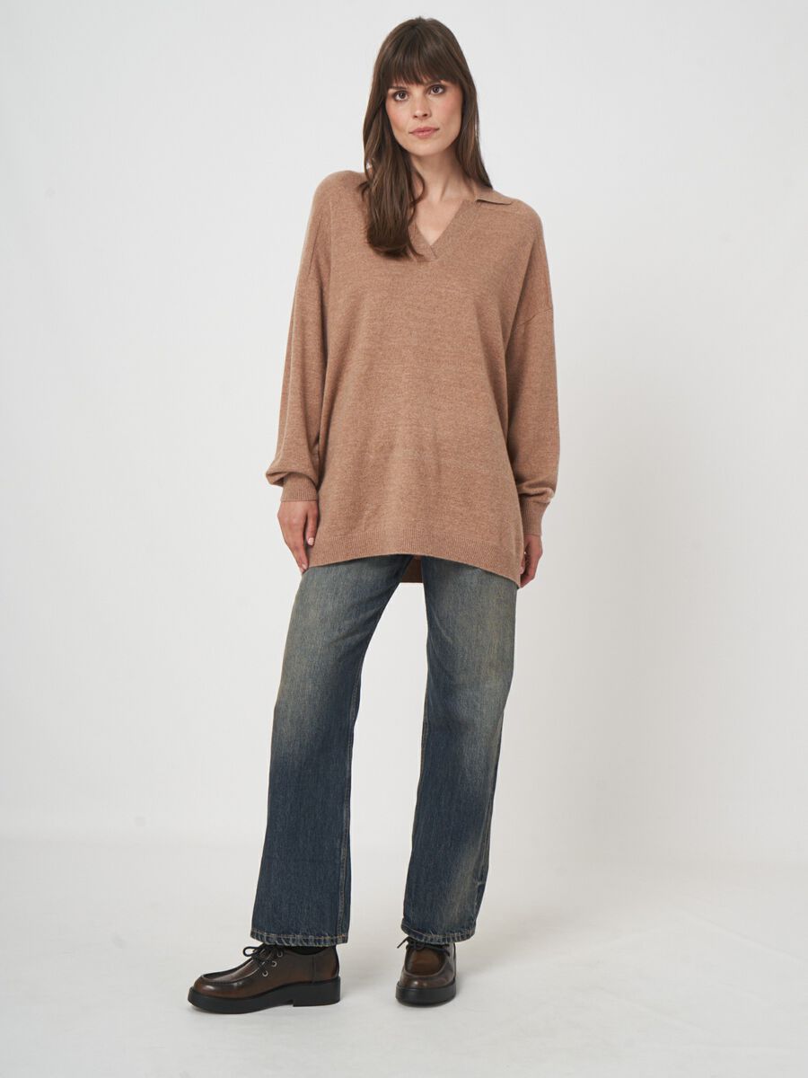 Pull col polo oversize — maille fine & douceur repeat image number 4