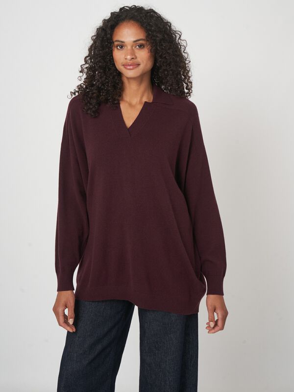 Pull col polo oversize — maille fine & douceur repeat image number 2