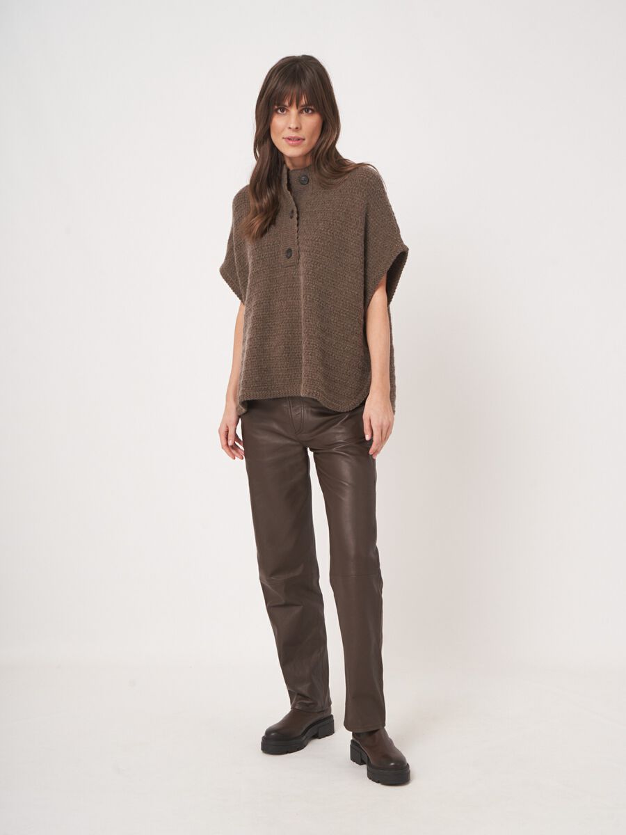 Poncho aus Kaschmir-Mix mit weitem Schnitt image number 1