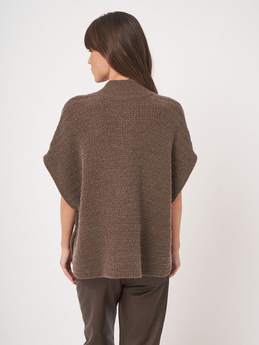 Poncho aus Kaschmir-Mix mit weitem Schnitt image number 2