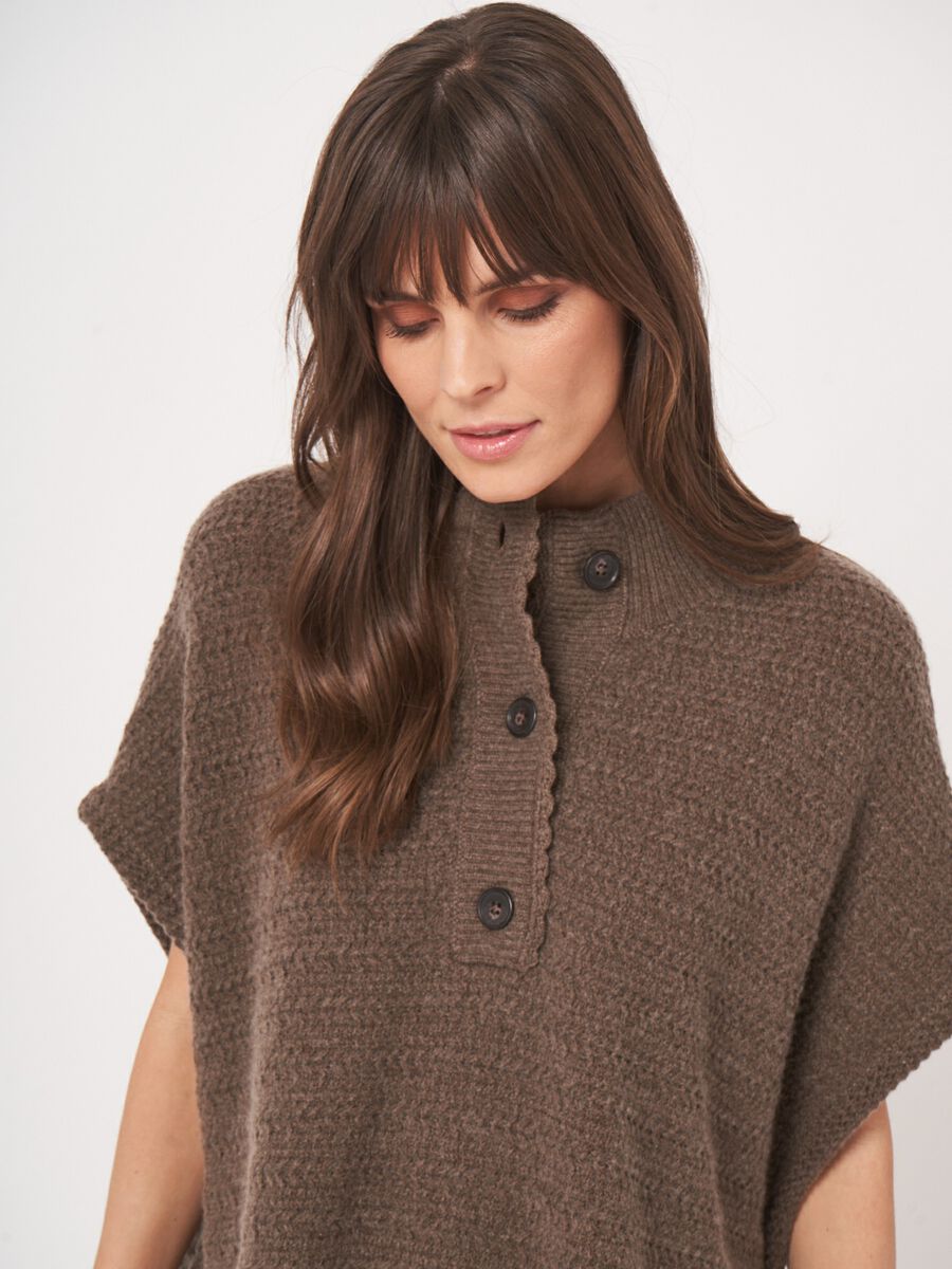 Poncho aus Kaschmir-Mix mit weitem Schnitt image number 4