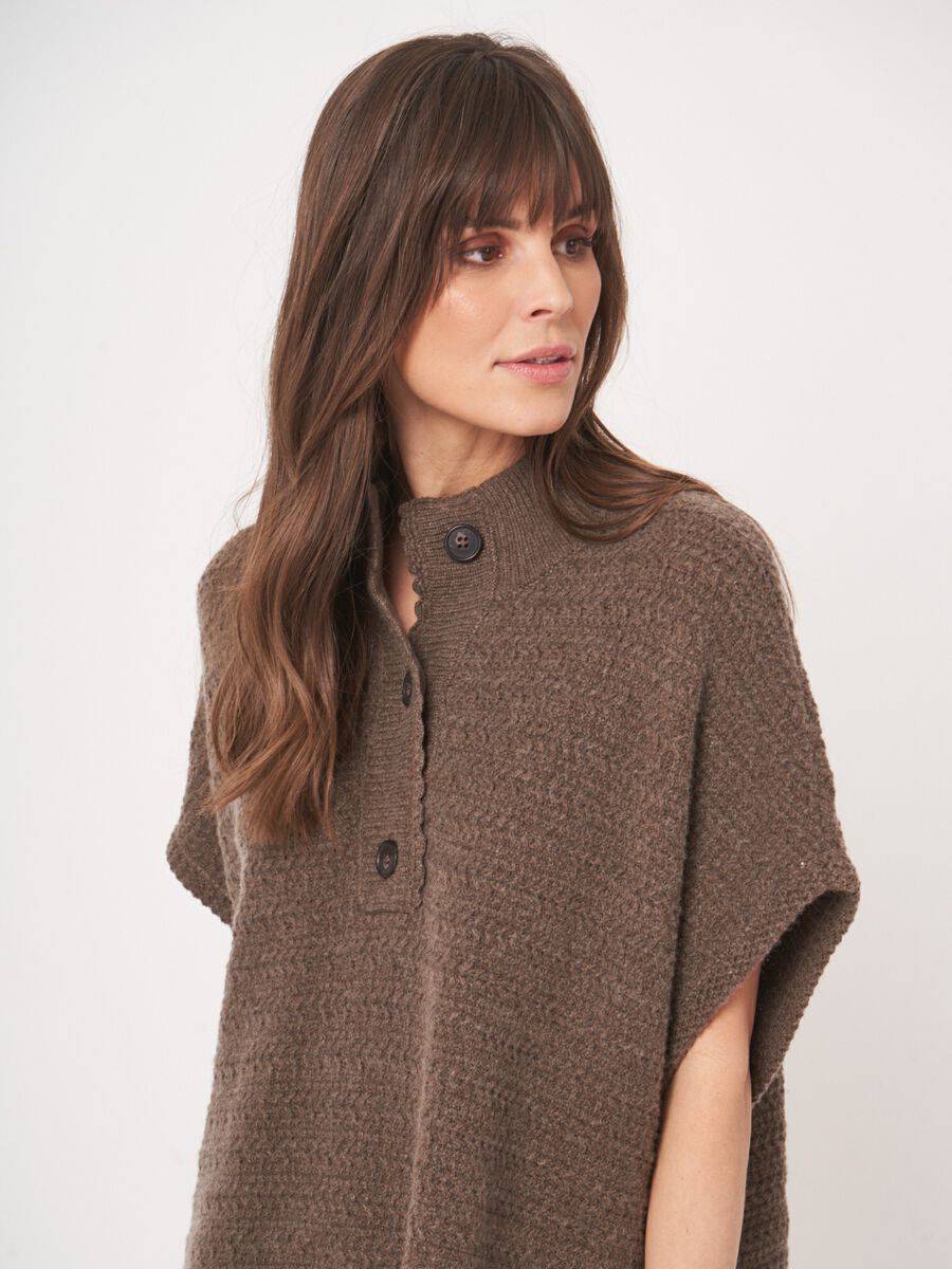 Poncho aus Kaschmir-Mix mit weitem Schnitt image number 5