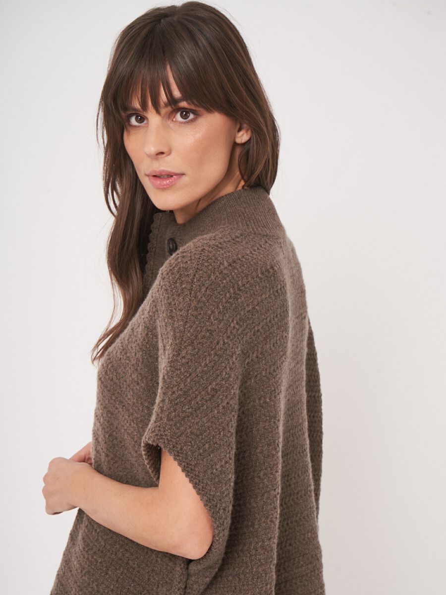 Poncho aus Kaschmir-Mix mit weitem Schnitt image number 8