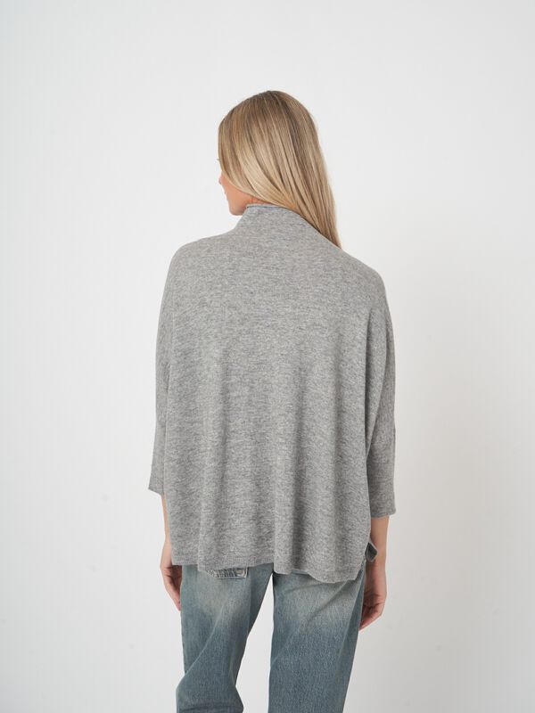 Poncho-Pullover aus Kaschmir-Mix mit weiter Passform image number 5