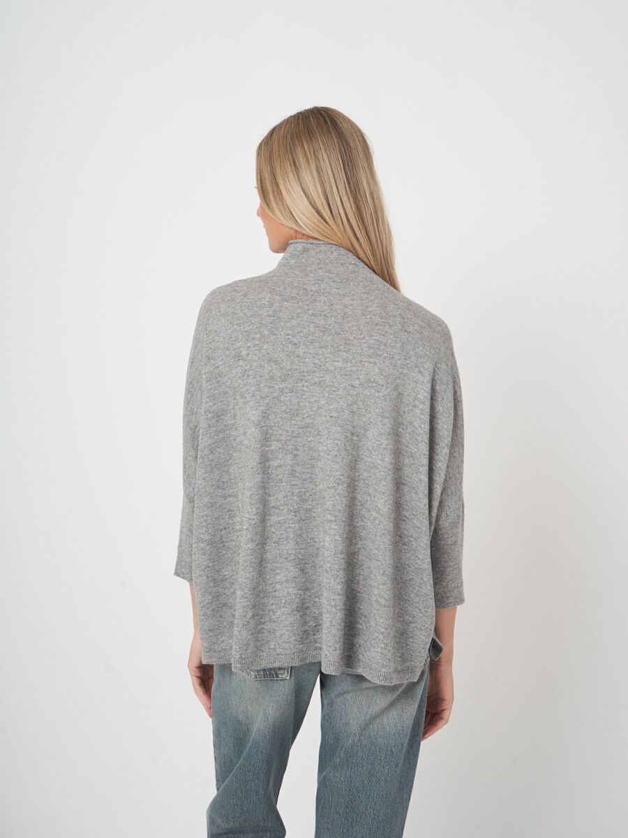 Poncho-style trui van kasjmiermix met relaxte pasvorm image number 5