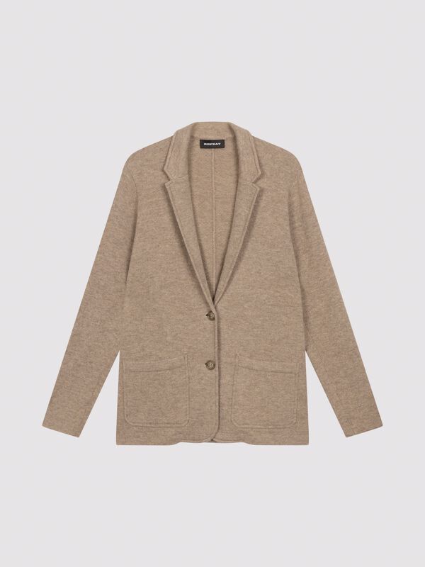 Getailleerd gebreid vest met reverskraag image number 0