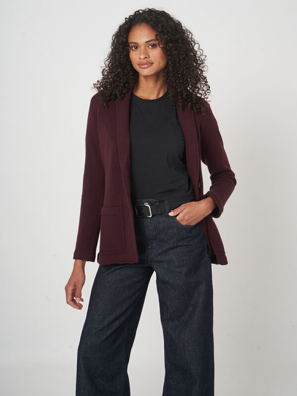 Getailleerd gebreid vest met reverskraag image number 0