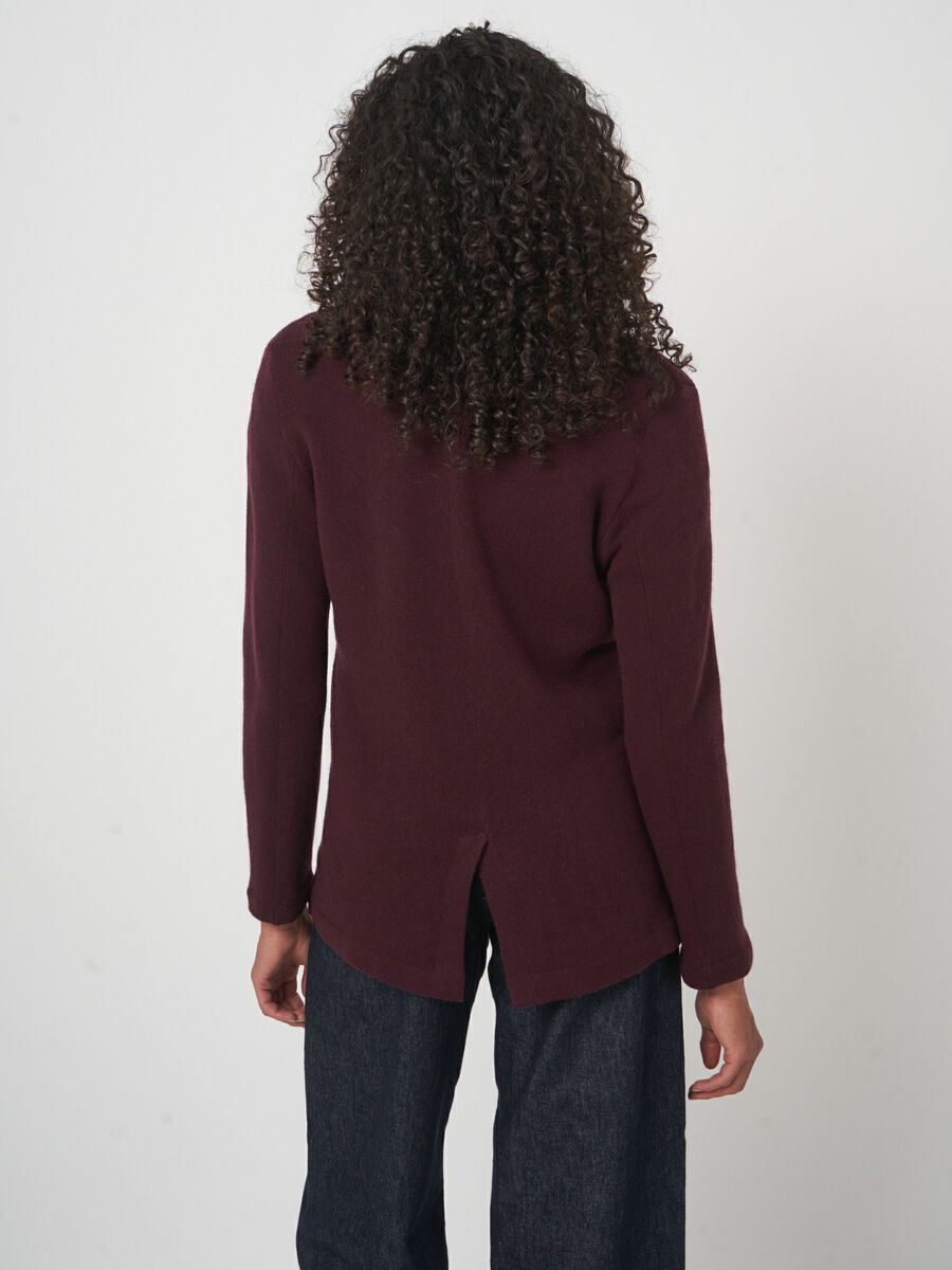 Cardigan ajusté femme — col revers & maille douce repeat image number 4