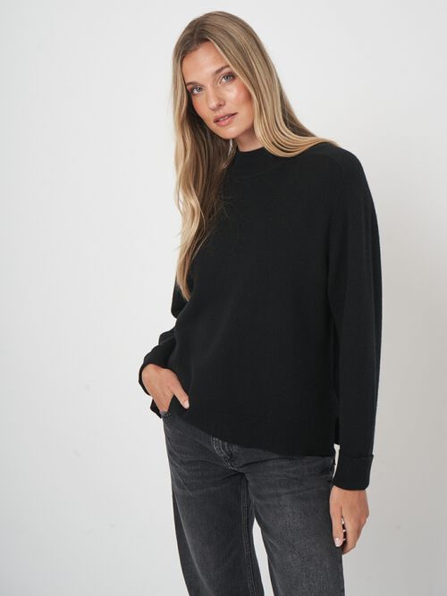 Luxe terry knit pullover met klassieke snit