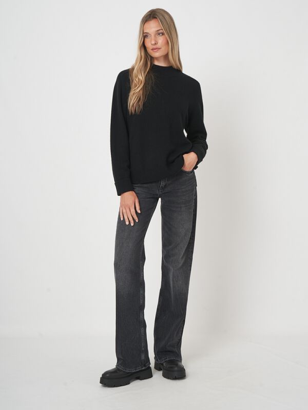 Terry-Strickpullover mit Stehkragen aus Kaschmir-Mix image number 5