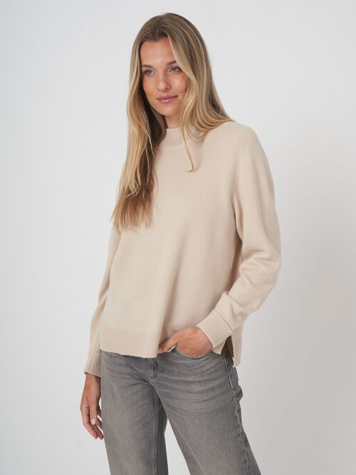 Luxe terry knit pullover met klassieke snit