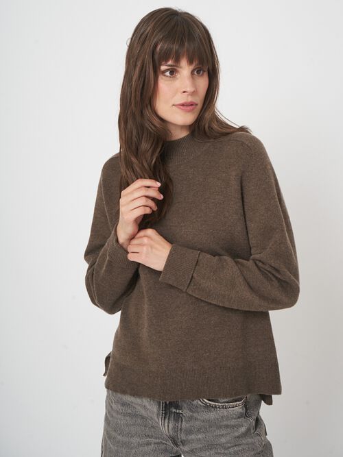Luxe terry knit pullover met klassieke snit