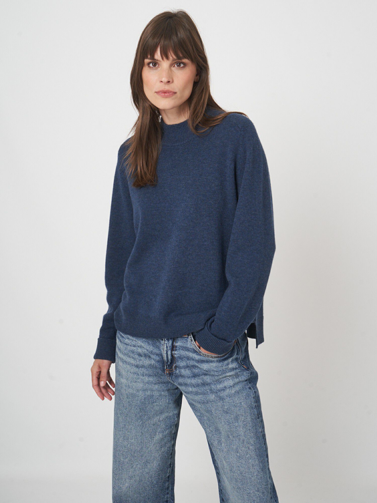 Luxe terry knit pullover met klassieke snit afbeelding